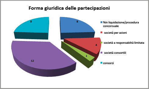 Grafico distribuzione per forma giuridica