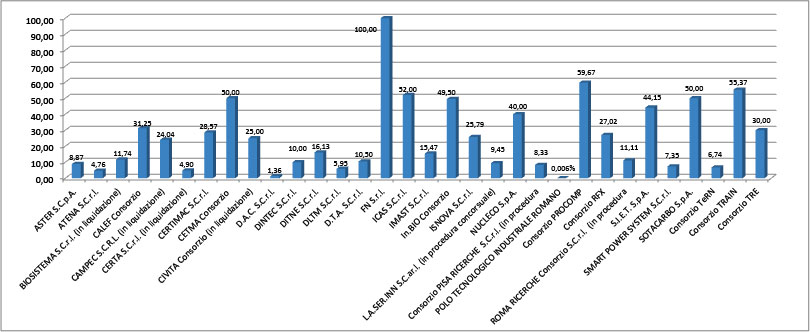 Grafico rappresentazione quote di partecipazione