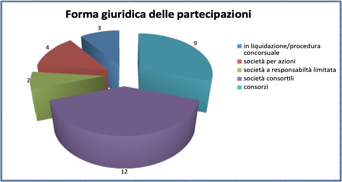 Grafico distribuzione per forma giuridica