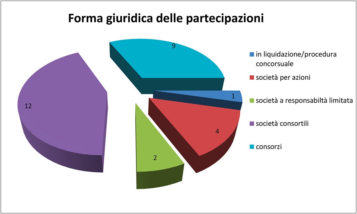 Grafico distribuzione per forma giuridica