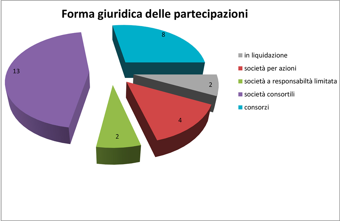 Grafico distribuzione per forma giuridica